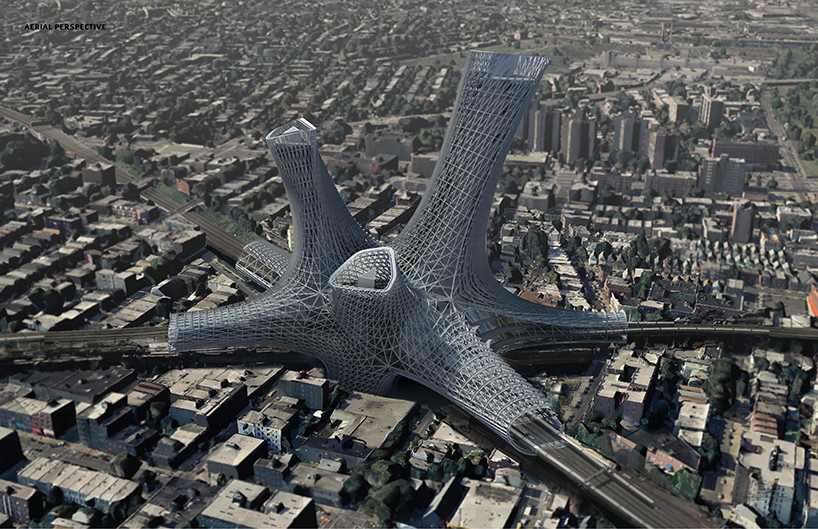 AMLGM事務(wù)所的chad kellogg和matt bowles計(jì)劃建造“城市合金塔（Urban Alloy Tower）”項(xiàng)目，重新定義傳統(tǒng)的居民樓，豐富新式住房的類(lèi)型。這個(gè)項(xiàng)目周?chē)泻芏嘟煌房? 比如輕軌和高速公路。如果想要優(yōu)化生活環(huán)境, 那就要采用特殊的建材，可以建在這些交通要道之上。這種設(shè)計(jì)為當(dāng)前的城市翻新提供了新思路，也是紐約城市設(shè)計(jì)的新探索。